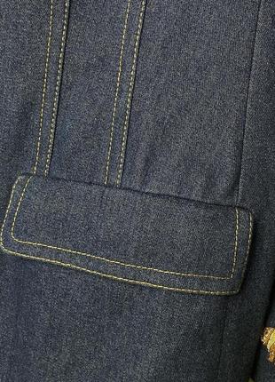 Винтажная джинсовая куртка пиджак блейзер escada margaretha ley elephant embroidered denim jacket деним винтаж 80х made in italy hermes celine 44 l xl6 фото