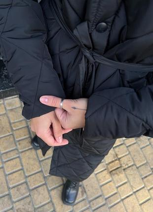 Пальто тепле чорни мокко фісташка молоко🖤🟤💚⚪3 фото