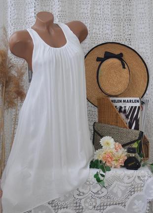 Новий натуральний віскозний жіночий сарафан туніка відкрита спинка з вязкою sapotille італія сток