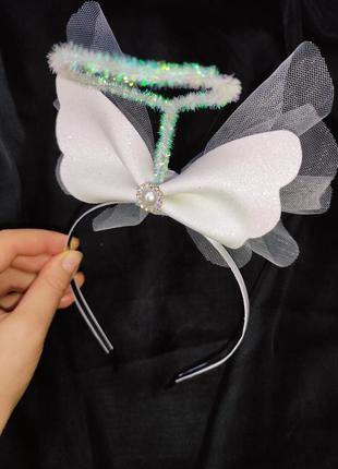 Обруч янгіл, обідок янголятко, новорічний обруч, різдвяний вінок