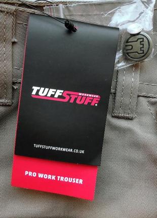 Штаны брюки рабочие tuff stuff 711 pro work trouser олива (32) новые7 фото