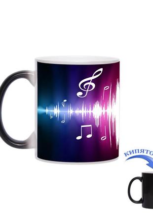 Кружка хамелеон музичний пульс 330мл