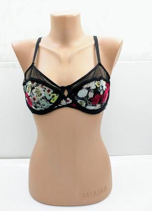 Бюстгальтер сеточка, цветочный
