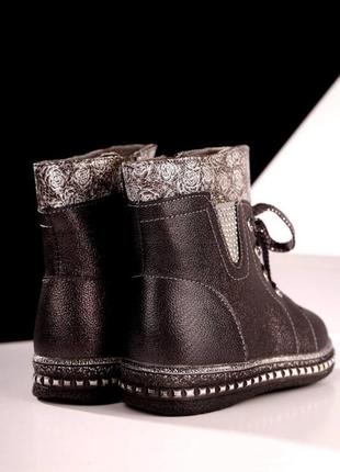 Сапоги ботинки детские на девочку зимние черные серые y.top4 фото