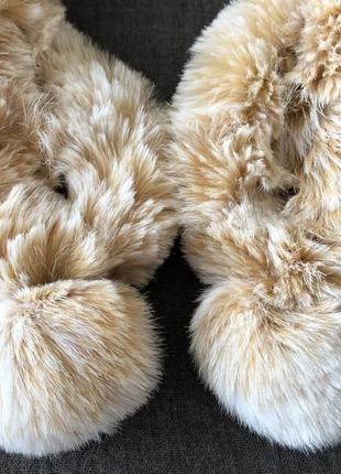 Шарф з хутра кроля. персик.4 фото