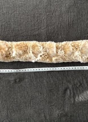 Шарф з хутра кроля. персик.9 фото