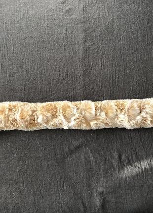 Шарф з хутра кроля. персик.7 фото