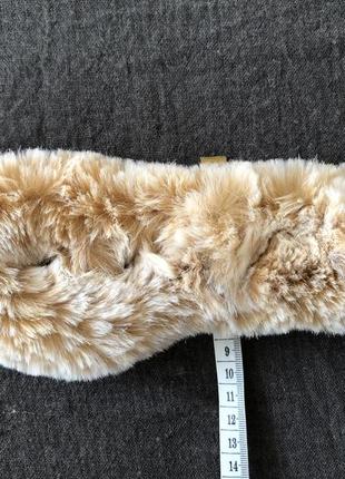 Шарф з хутра кроля. персик.10 фото