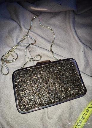 Клатч ,бісер золота