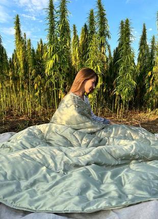 Ковдра конопляна демісезонна "жаккард" climate control 200 г/м2 120х200