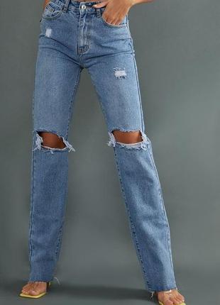 💙💛 круті якісні щільні прямі котонові джинси prettylittlething8 фото