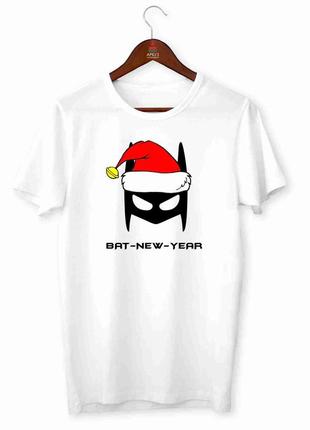 Футболка з новорічним принтом "bat-new-year. бетмен-новий рік" push it