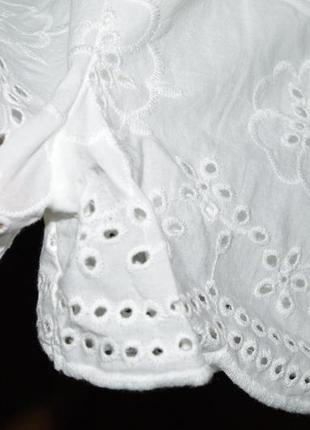 Легкое белое платье - 12 месяцев5 фото