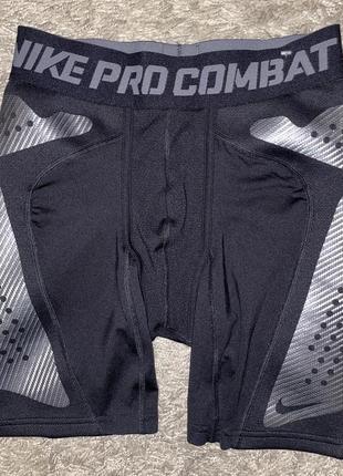 Компресійні шорти nike pro combat carbon, оригінал, розмір s1 фото