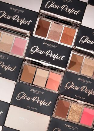 Палетка для макияжа opv beauty glow perfect face palette shade 43 фото