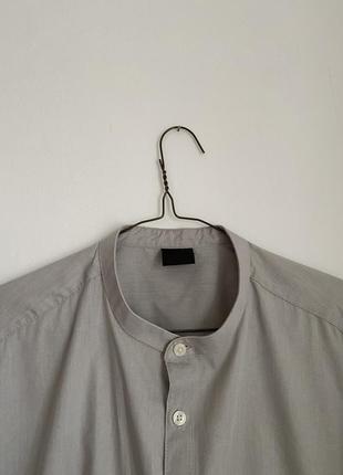 Сіра сорочка без коміра asos3 фото