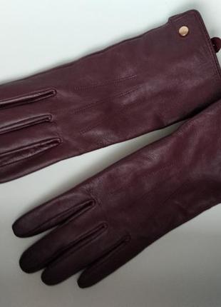 Шкіряні мякі на утепленні рукавички с&а розмір s4 фото