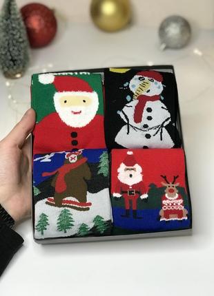 🎁 подарунковий набір lux - новорічних шкарпеток для чоловіка.9 фото