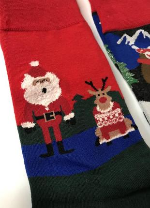 🎁 подарунковий набір lux - новорічних шкарпеток для чоловіка.5 фото