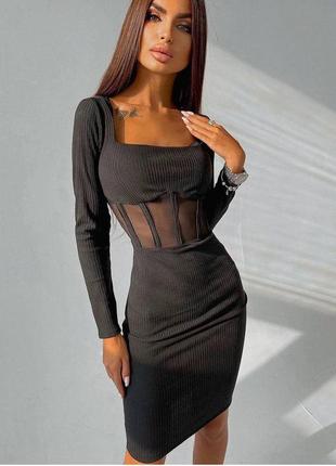 Платье женское приталеное сексуальное