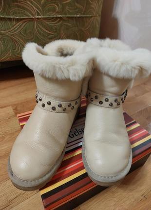 Сапожки шкіряні