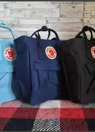 Рюкзак fjallraven kanken totepack mini, шопер, сумка канкен тотепак, шоппер, чорний, чорний, на подарунок новий рік, подарунок новий рік8 фото