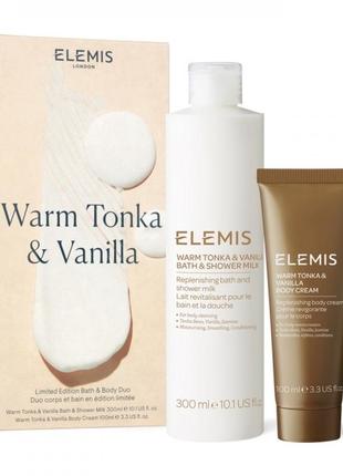 Elemis kit: warm tonka & vanilla body duo молочко та крем