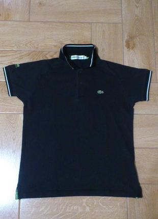 Поло чоловіча бавовняне чорне лакост🐊 polo чоловіче бавовняне теніска lacoste р. s-m🇫🇷