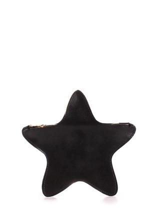 Шкіряна косметичка-клатч poolparty star чорна