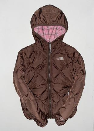 Теплий пуховик, пухова куртка the north face, оригінал, 7-8 років