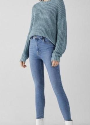 Джинси скіні світло сині висока посадка vero moda