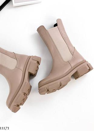 Зимові челсі натур. шкіра