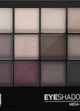 Ln eyeshadows mega color палетка теней