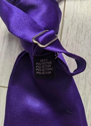 Широка краватка "шарпей", бузкового кольору.7 фото