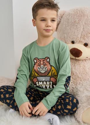 Підліткова піжама зі штанами для хлопчика5 фото