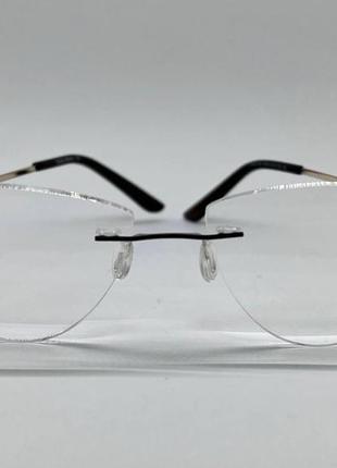 Жіночі коригуючі окуляри трикутні безоправні6 фото
