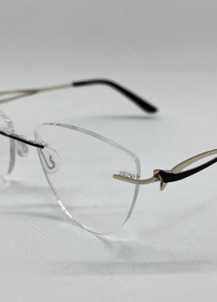 Жіночі коригуючі окуляри трикутні безоправні4 фото
