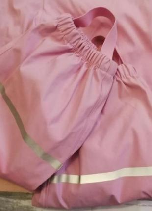 Утепленный резиновый комбинезон грязеприфф на флисе галлоновые брюки lupilu5 фото