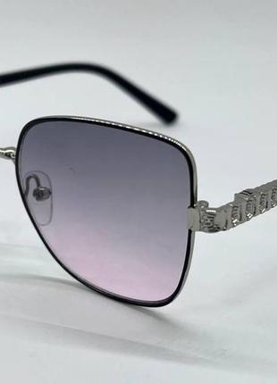 Жіночі коригуючі окуляри тоновані сіро-рожеві лінзи для худорлявого обличчя8 фото