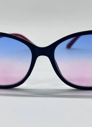 Жіночі коригуючі окуляри тоновані яскраві обзорні в пластиковій оправі2 фото