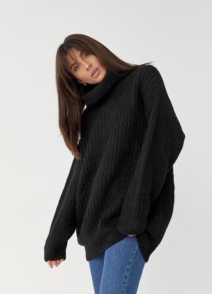 Oversize свитер с высоким воротником4 фото