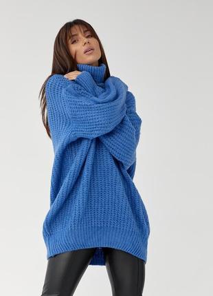 Oversize свитер с высоким воротником7 фото
