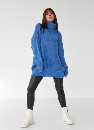 Oversize свитер с высоким воротником8 фото