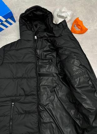 Куртка зимняя длинная найк черная с капюшоном nike5 фото