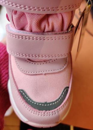 Зимове взуття для дівчинки рожеві термо чобітки черевики 22 - 27 детские зимние термоботинки tom.m5 фото