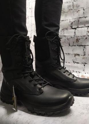 Мужские кожаные  осенне-зимние берцы ecco professional pro 2.0 gtx с защитой от воды gore tex6 фото