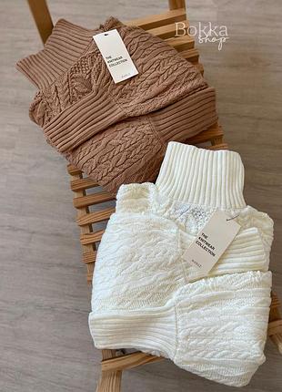 Светр з горловиною узор оверсайз