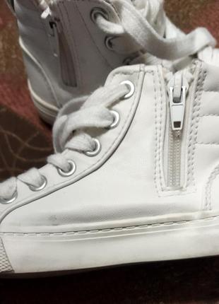 Белые высокие кеды спортивные ботинки5 фото
