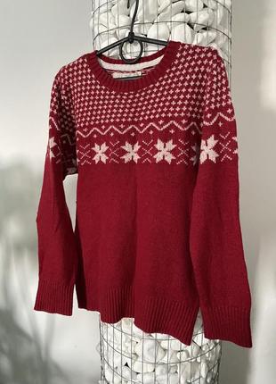 Святковий новорічний светр h&m зимовий малюнок 122-128