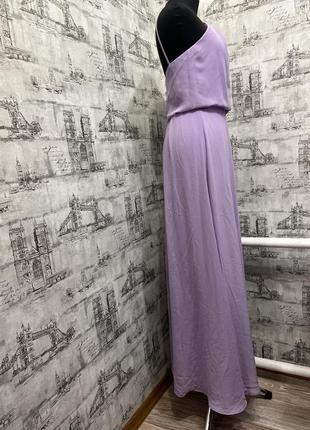 Фіолетове лавандове довге вечірнє нарядне плаття сарафан  шифон2 фото